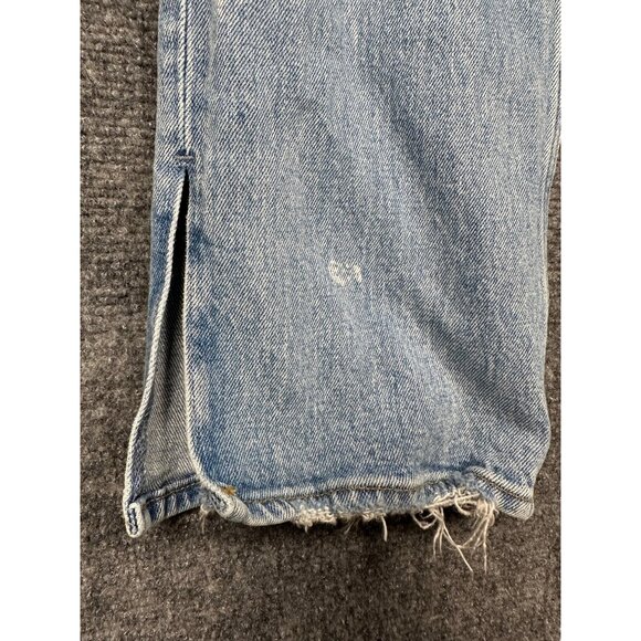 Abercrombie & Fitch The 90’s Straight Ultra High Rise Jean Size 28/6 Spilt Ankle - Picture 7 of 15
